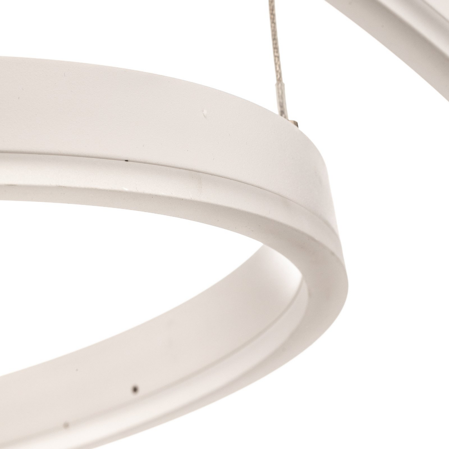 B-flokks Arcchio LED hengiljós Albiona hvítt 3 hringir ø 80 cm borðstofa