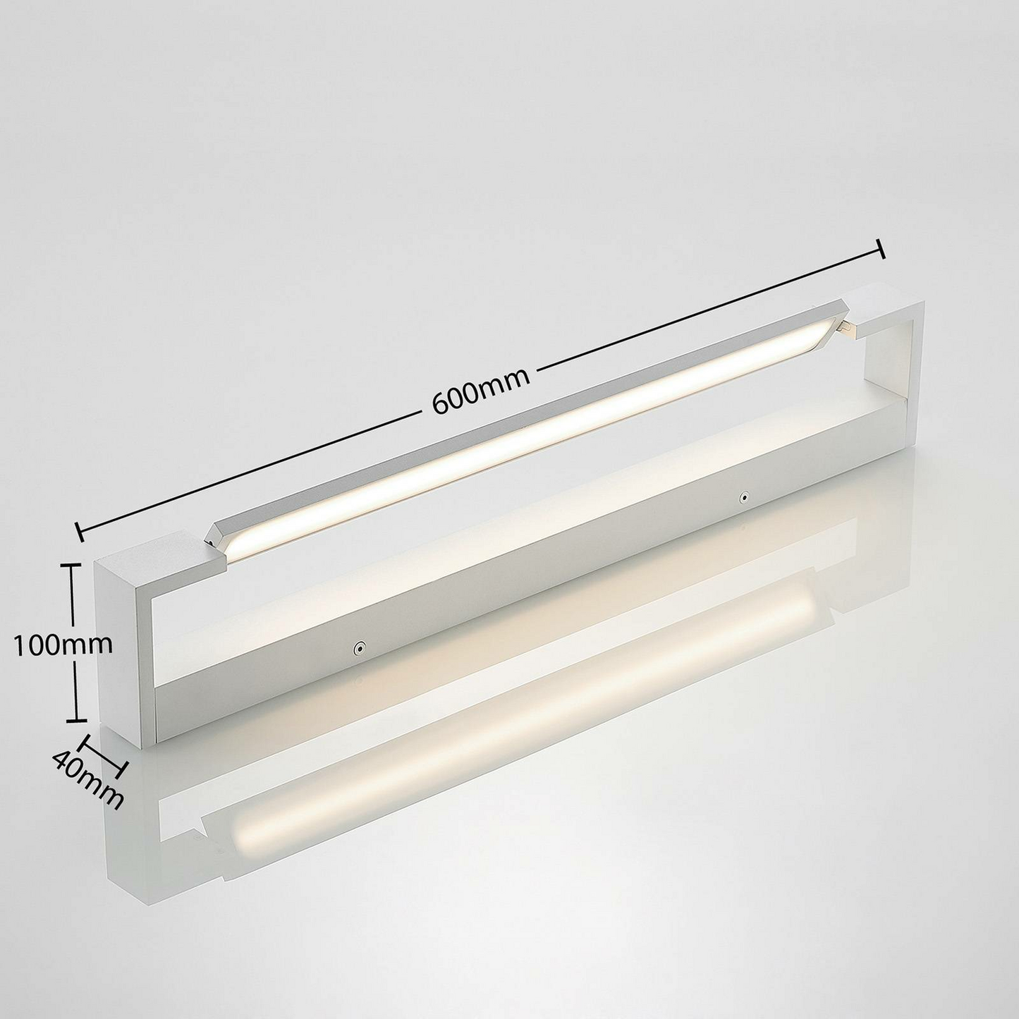 B-grade Arcchio Jora LED wall light, 18 watts, 60 cm, aluminum, white 