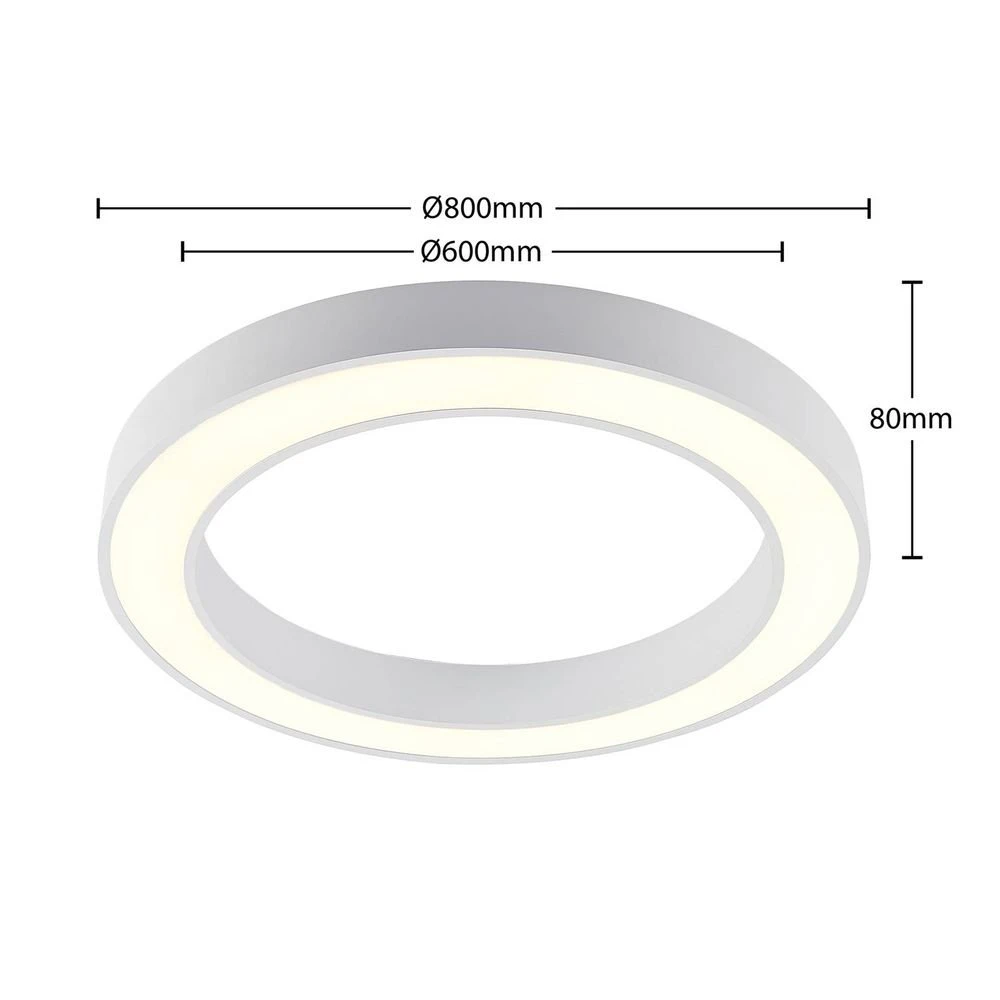 B-flokks Arcchio Sharelyn LED loftljós, loftlampi, ljóshringur, lampi, LED, 80 cm 