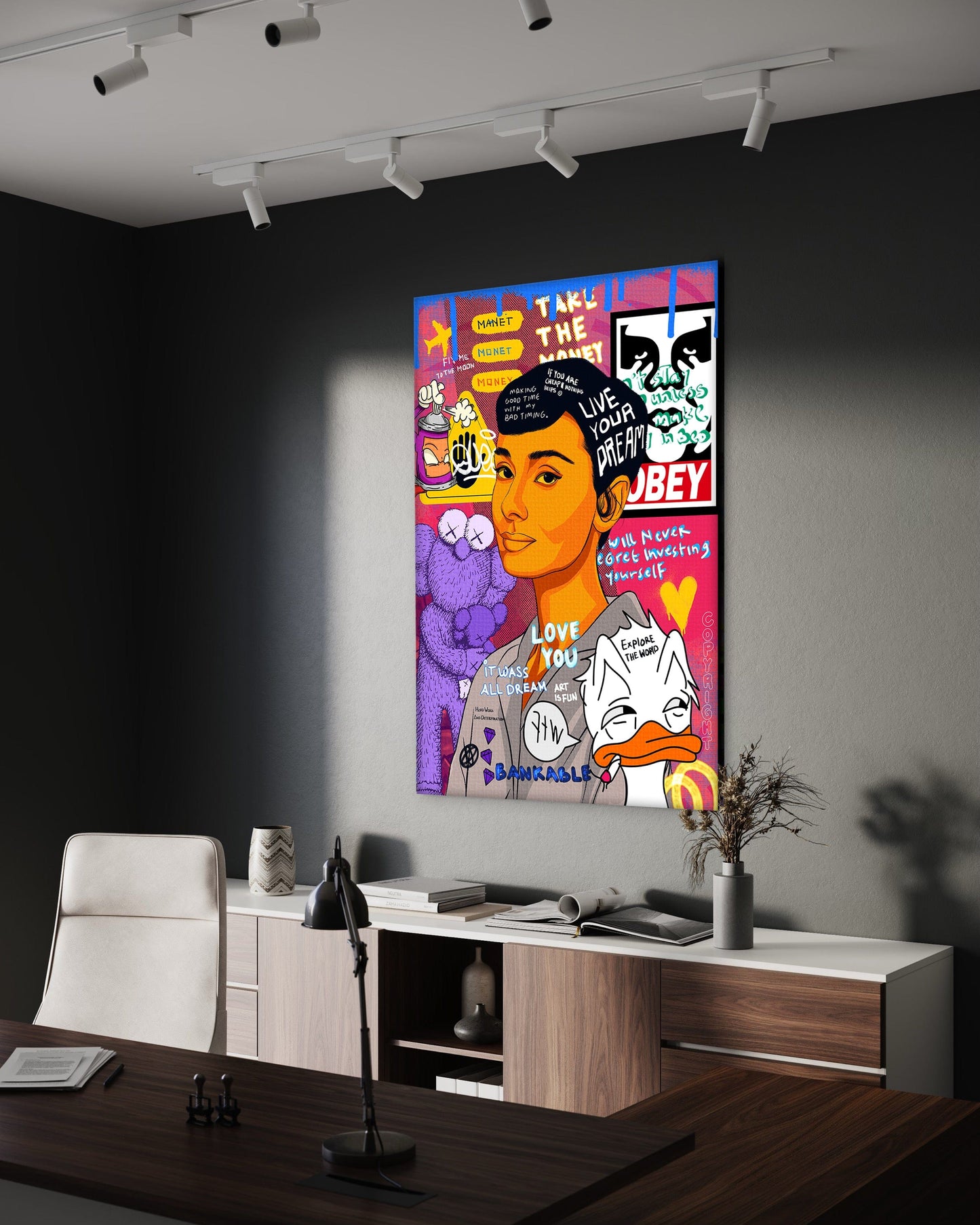 Audrey Hepburn II - Leinwandbild Pop Art