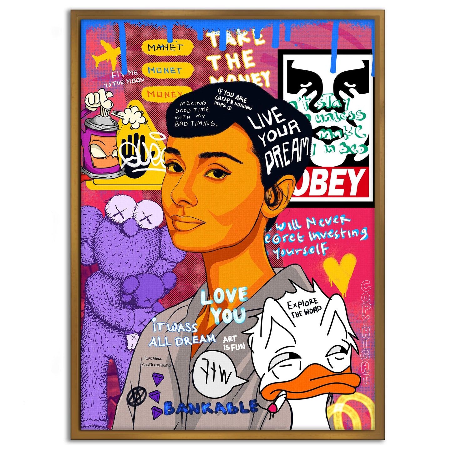 Audrey Hepburn II - Leinwandbild Pop Art