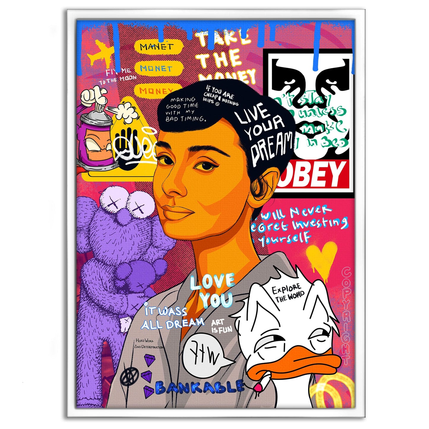 Audrey Hepburn II - Leinwandbild Pop Art