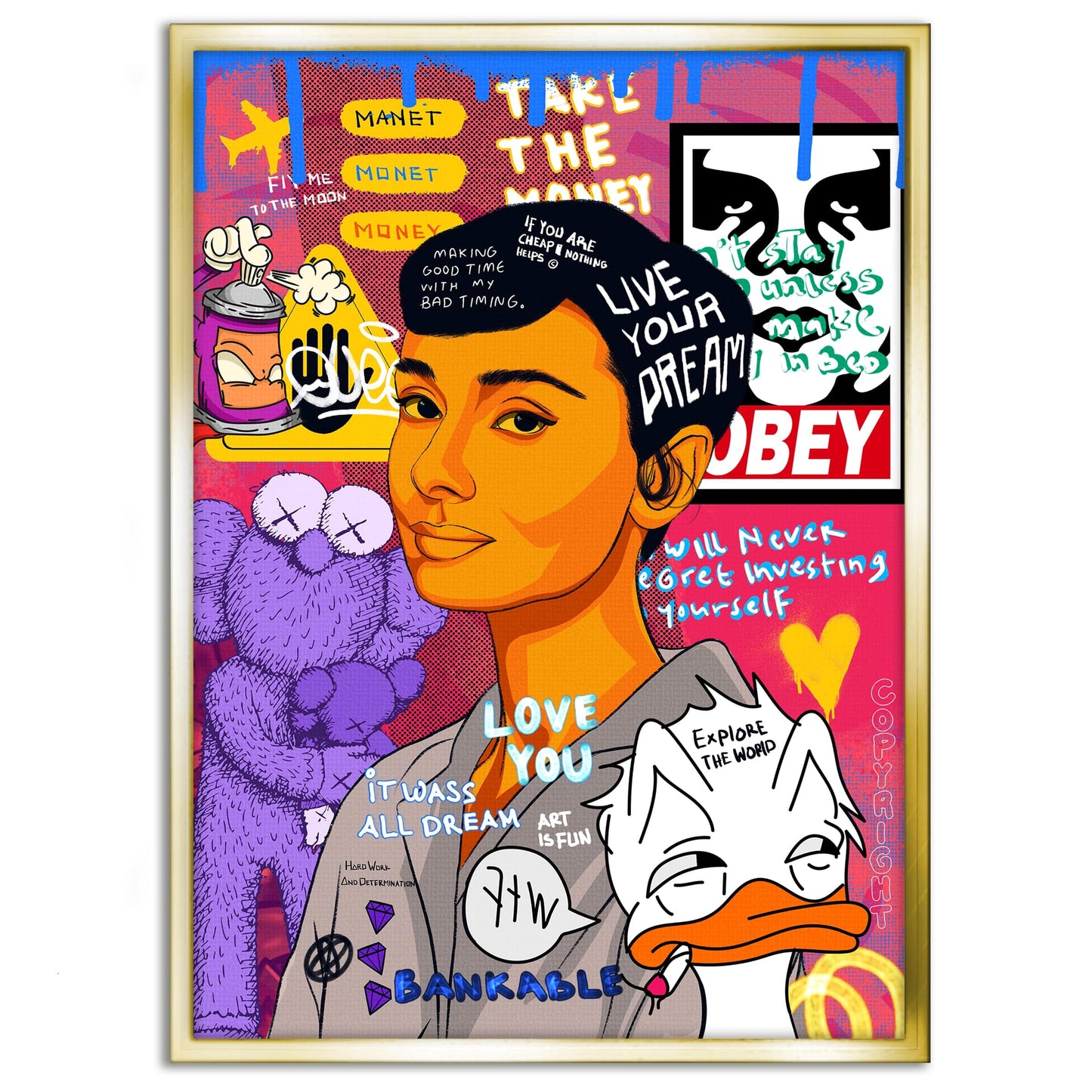 Audrey Hepburn II - Leinwandbild Pop Art