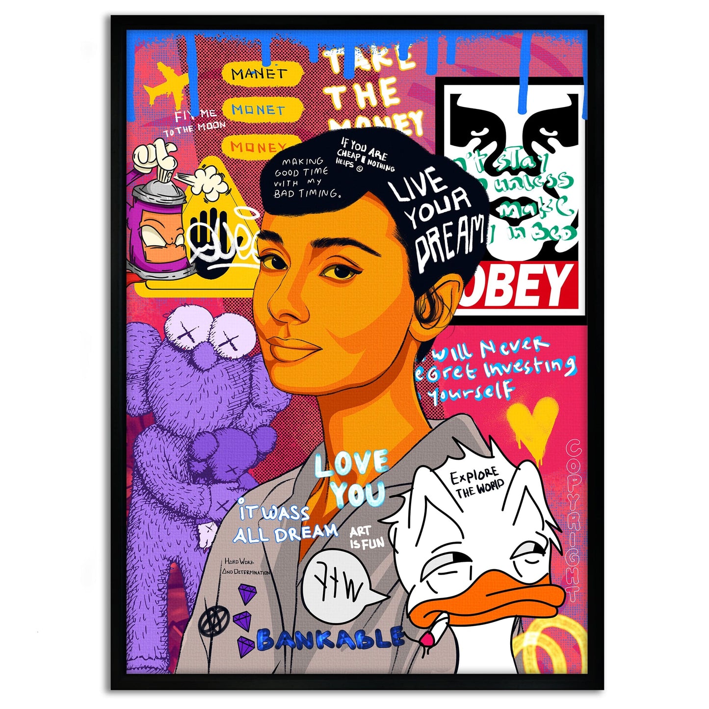 Audrey Hepburn II - Leinwandbild Pop Art