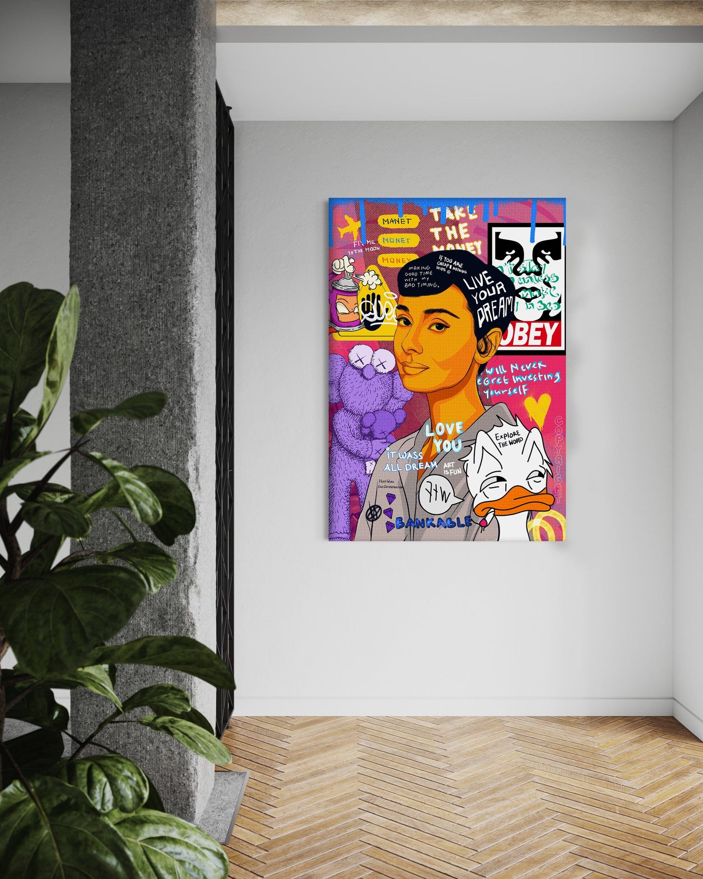 Audrey Hepburn II - Leinwandbild Pop Art