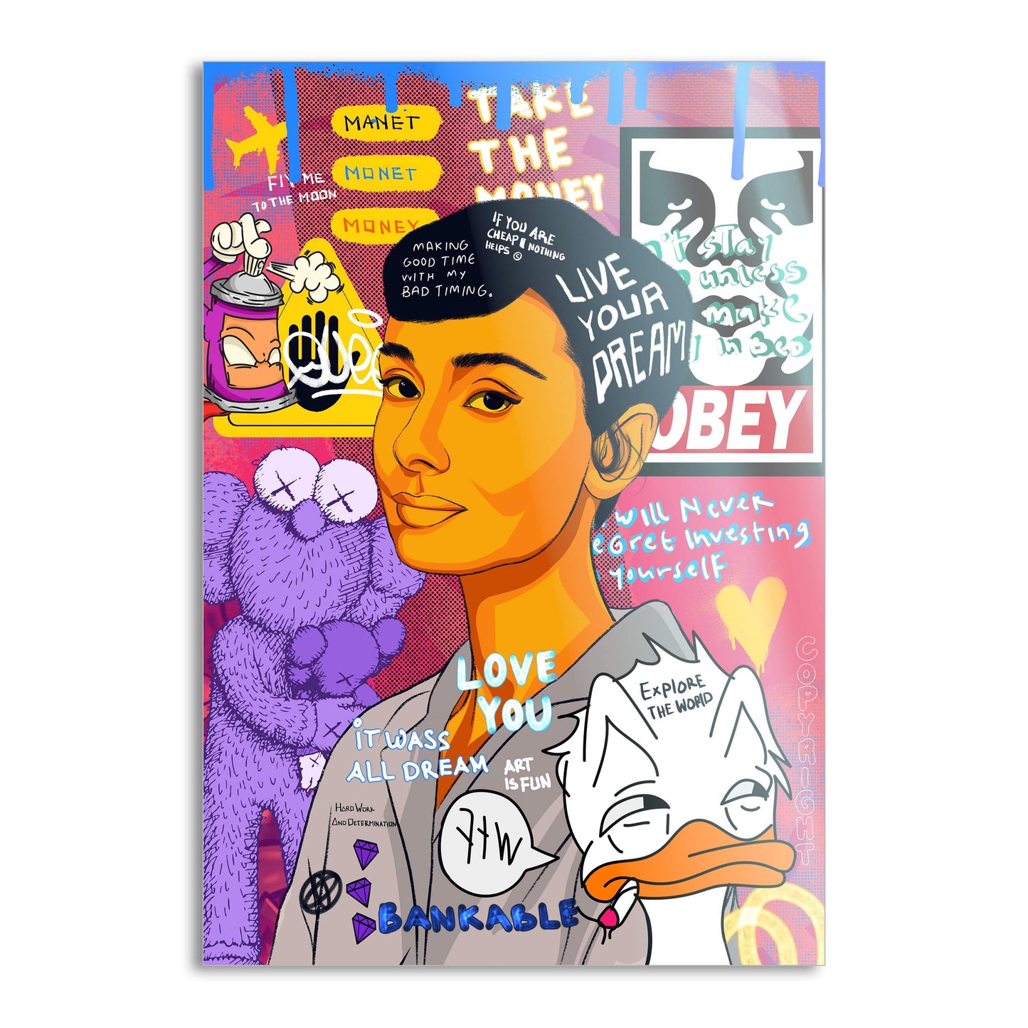 Audrey Hepburn II - Leinwandbild Pop Art