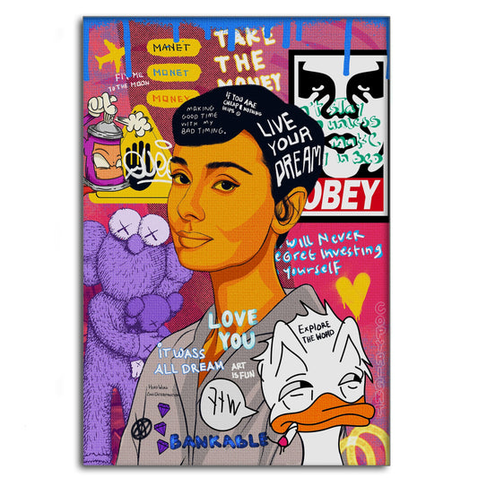Audrey Hepburn II - Leinwandbild Pop Art