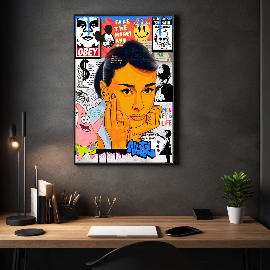 Audrey Hepburn - Leinwandbild Pop Art