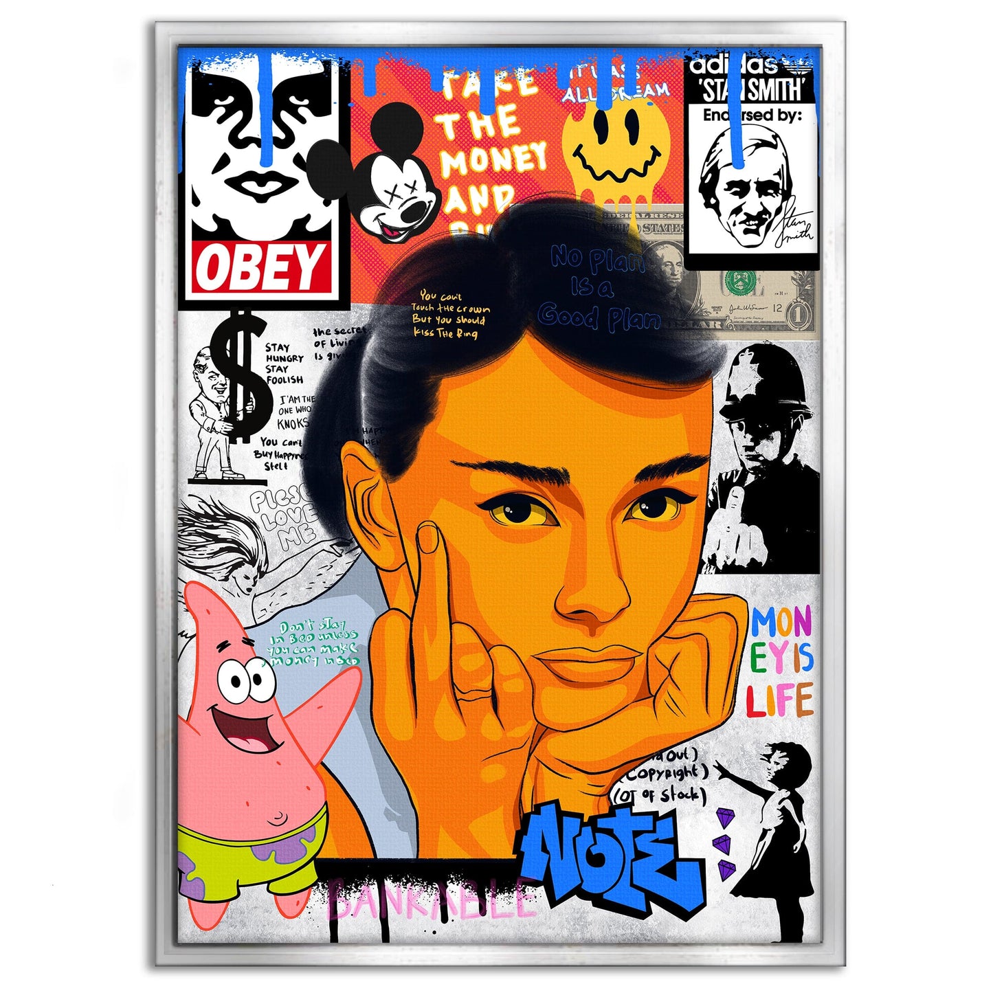 Audrey Hepburn - Leinwandbild Pop Art