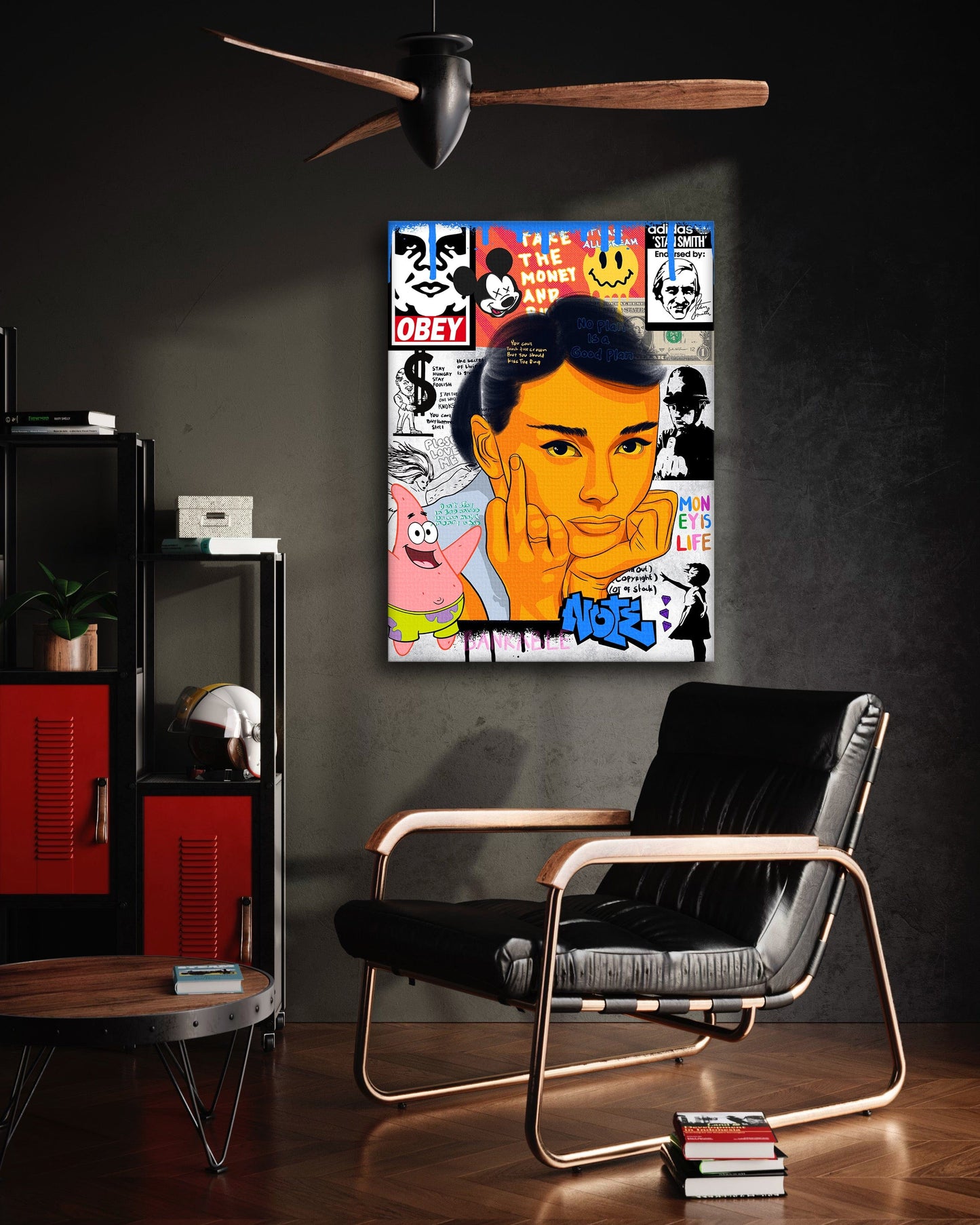 Audrey Hepburn - Leinwandbild Pop Art