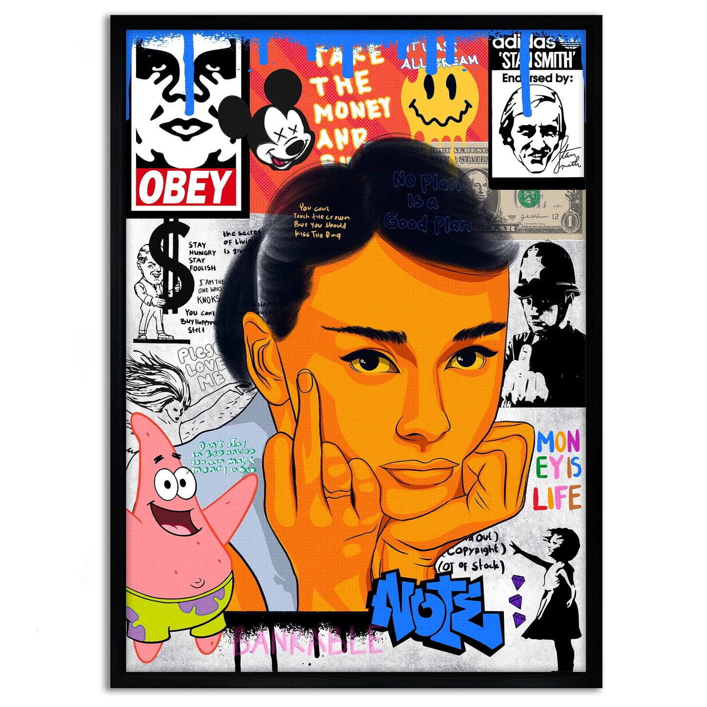 Audrey Hepburn - Leinwandbild Pop Art