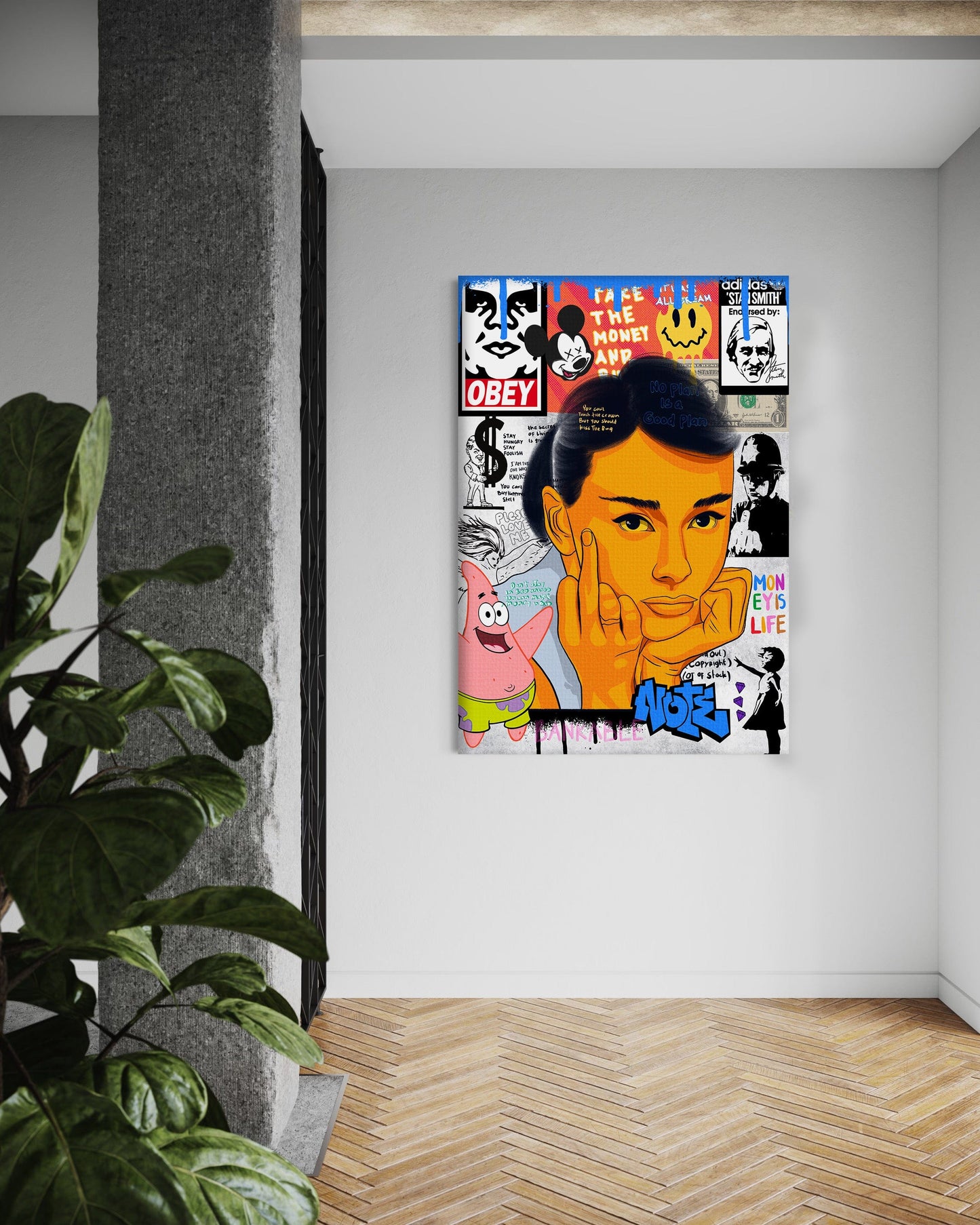 Audrey Hepburn - Leinwandbild Pop Art