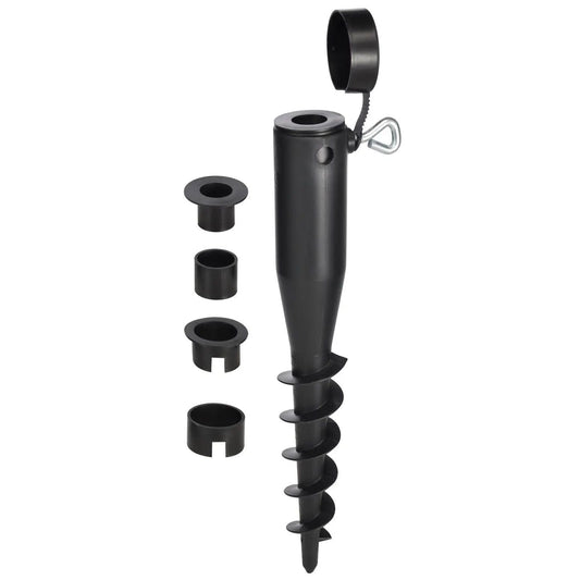 Bodenhülse Rasendorn für Sonnenschirme 25 bis 45 mm Einschraubbodenhülse inkl.4