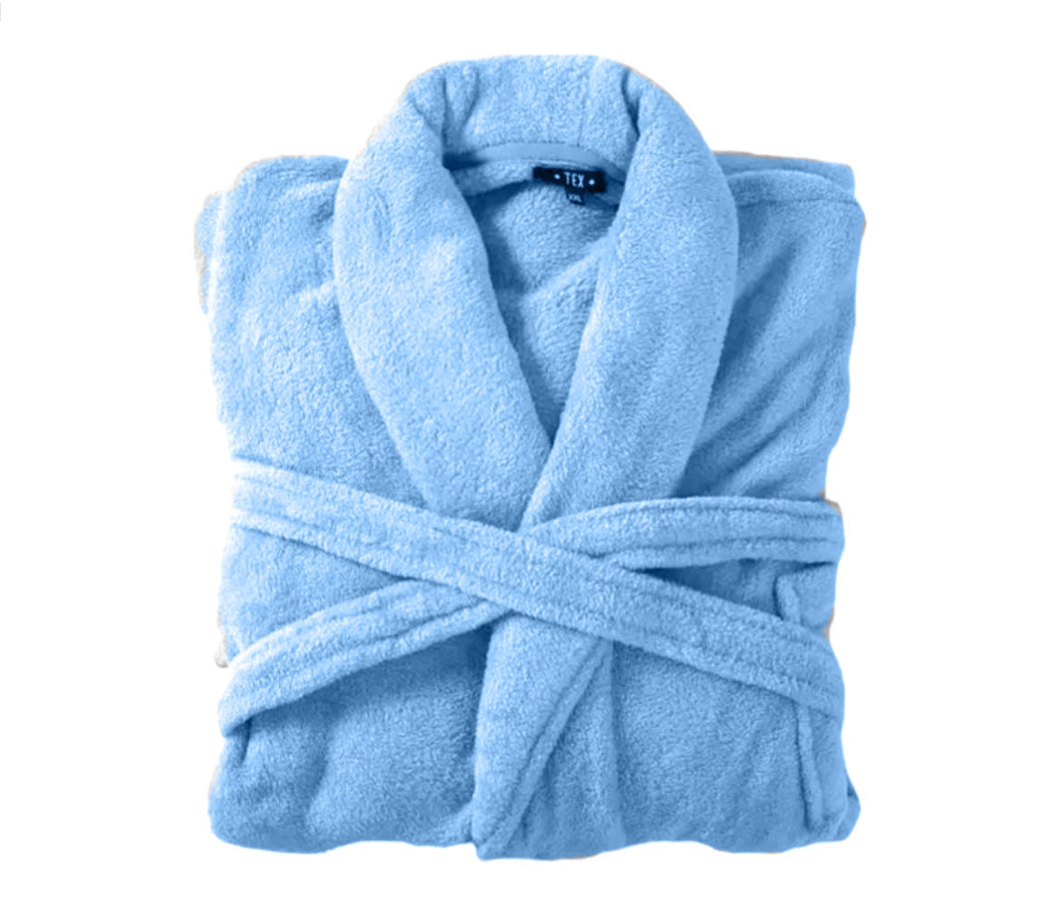 Bademantel flauschig » Saunamantel in Teddy-Plüsch Qualität » leichter/dünner Morgenmantel 100 cm lang » unisex