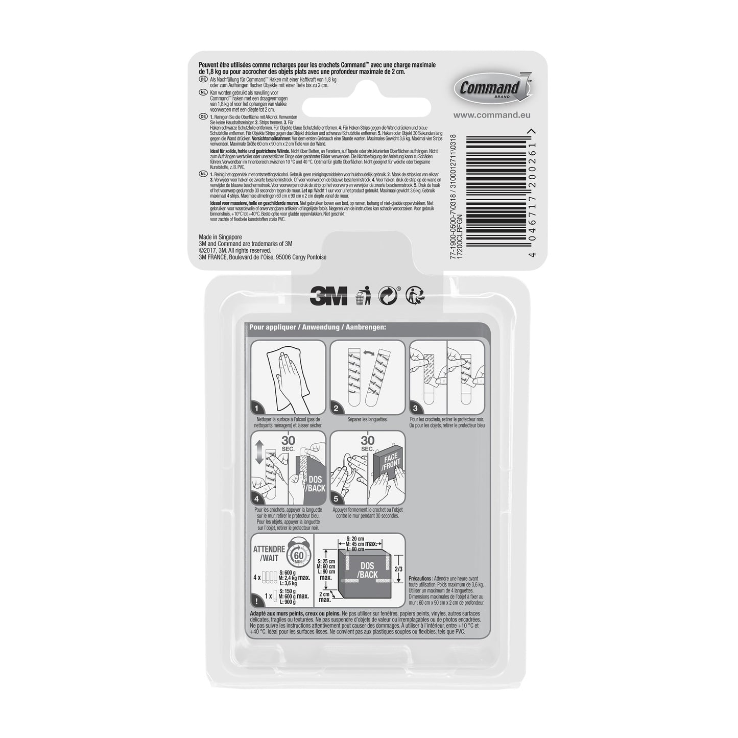 Multipack Command™ Strips, transparent 17200CLR | Packung (1 Stück)