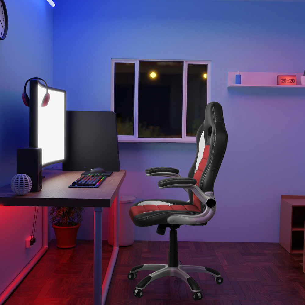 B-stock Hjh Office Gaming Chair, Office Chair, Executive Chair, Red/Black