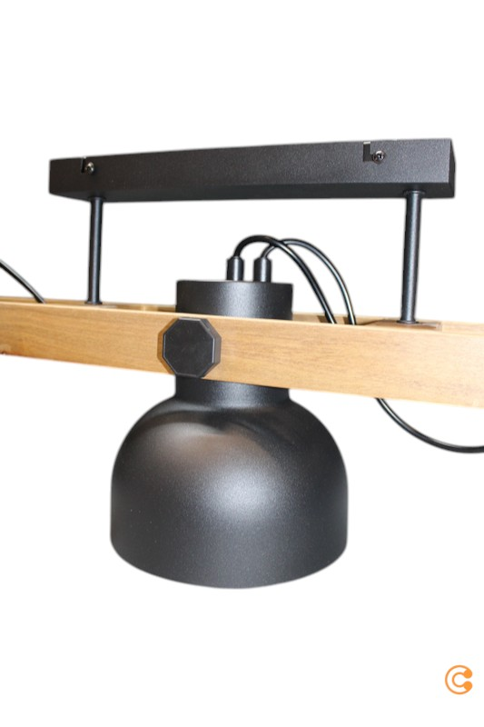 B-flokks Just Light. Cup 2.0 loftljós með þremur ljósum, svart málm, loftlampi, Lamp939