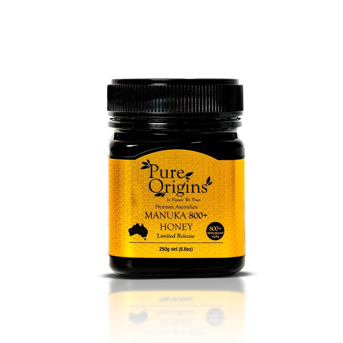 High Strength Manuka Honey 800+ MGO – 250g Australian Raw Honey, Cold Extracted