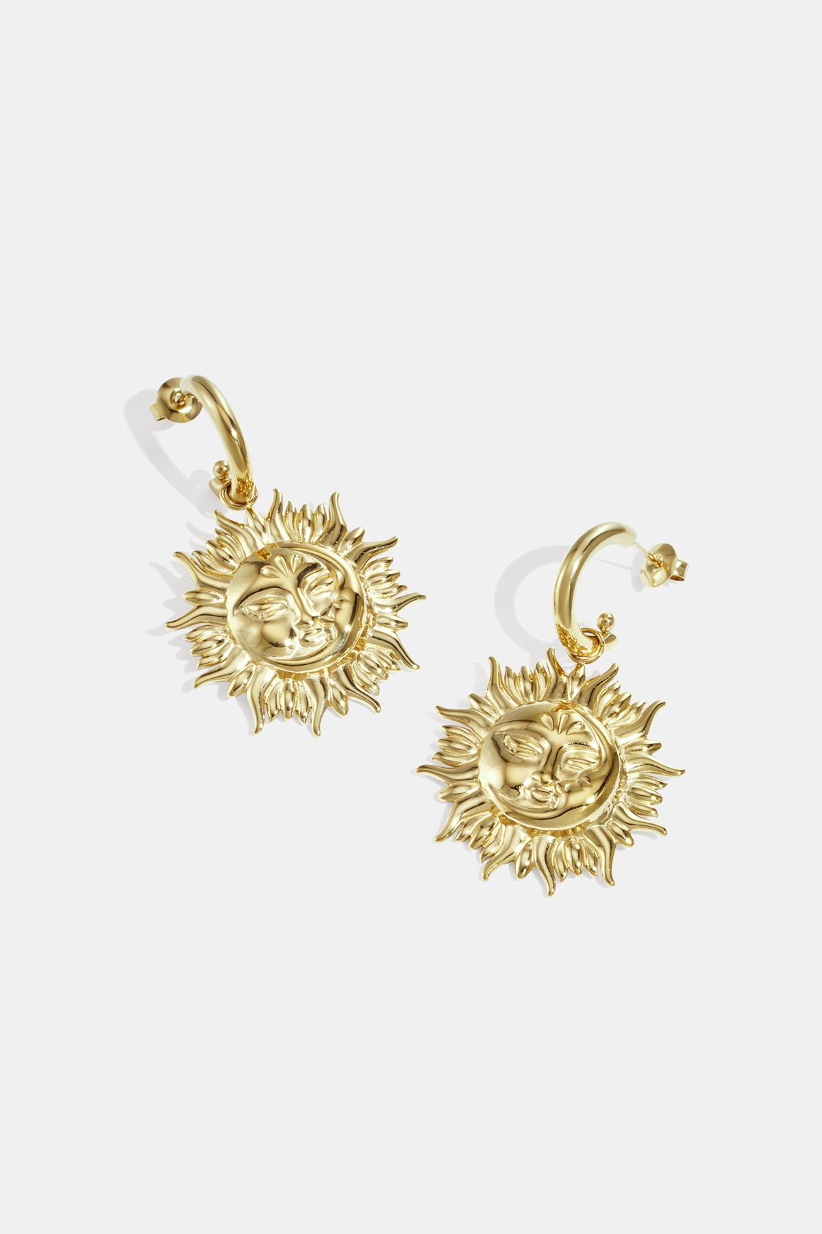 Ohrhänger aus Edelstahl, Modell „Sun Casual Daily Simple“, Damenschmuck