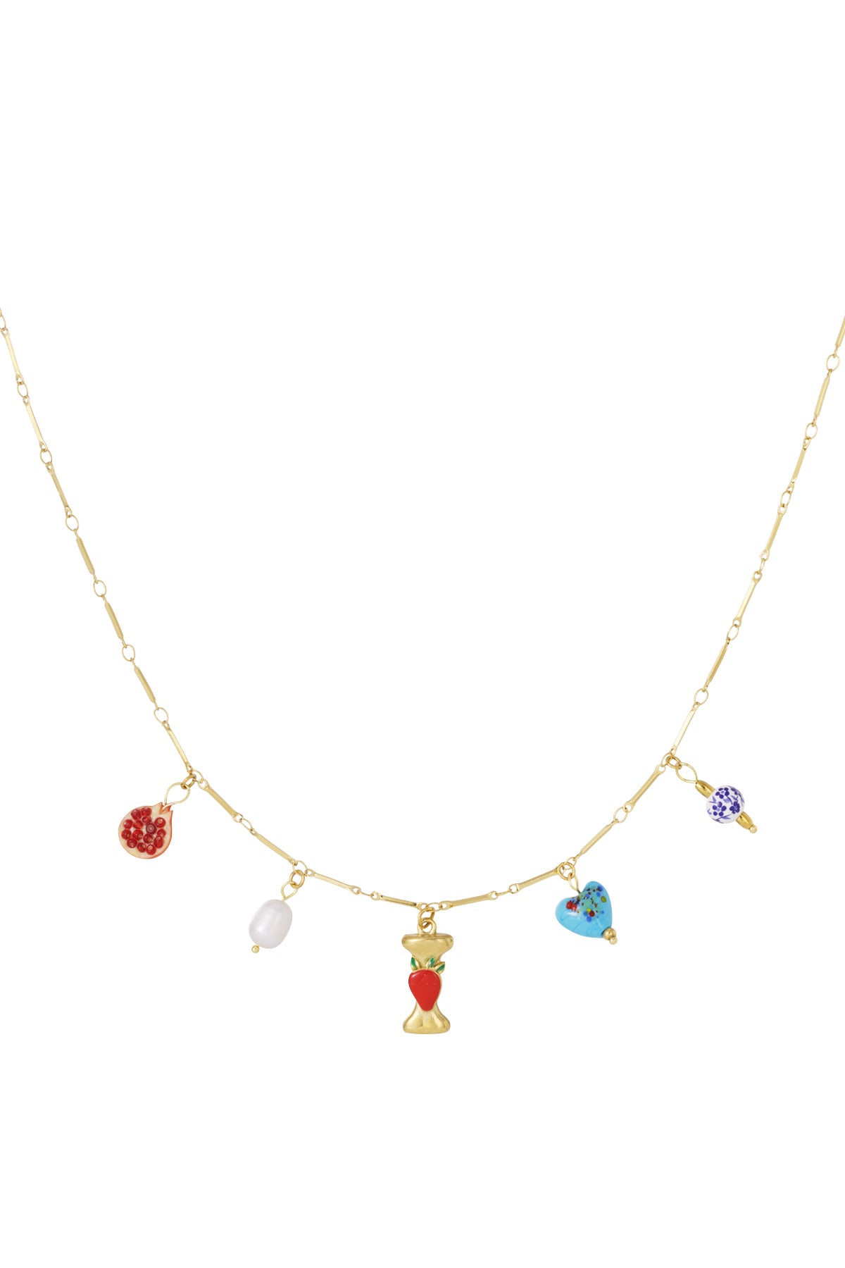 Happy Initials Halskette mit Charms