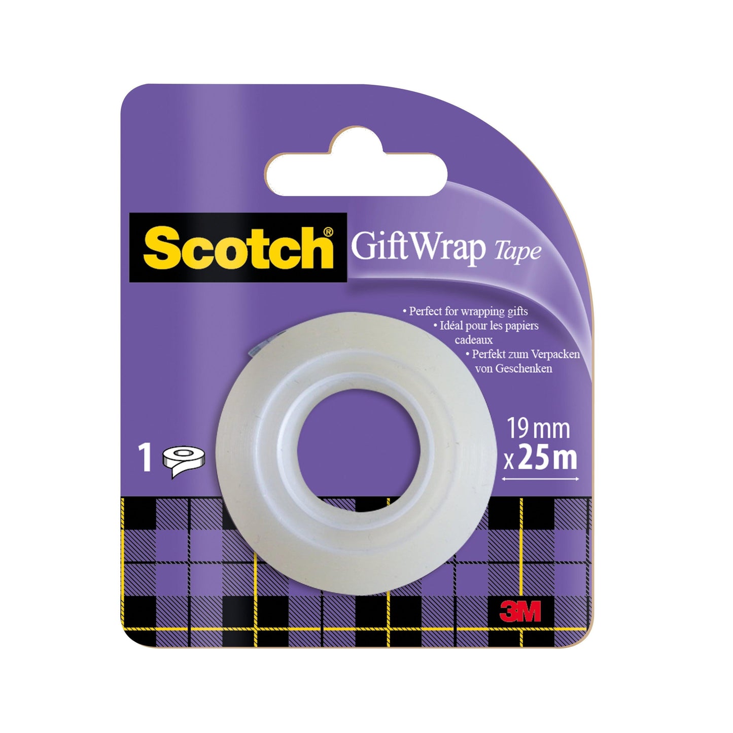 Scotch® Geschenk-Satinklebeband, Nachfüllpackung, 1 Rolle, 19 mm x 25 m | Packung (1 Rolle)