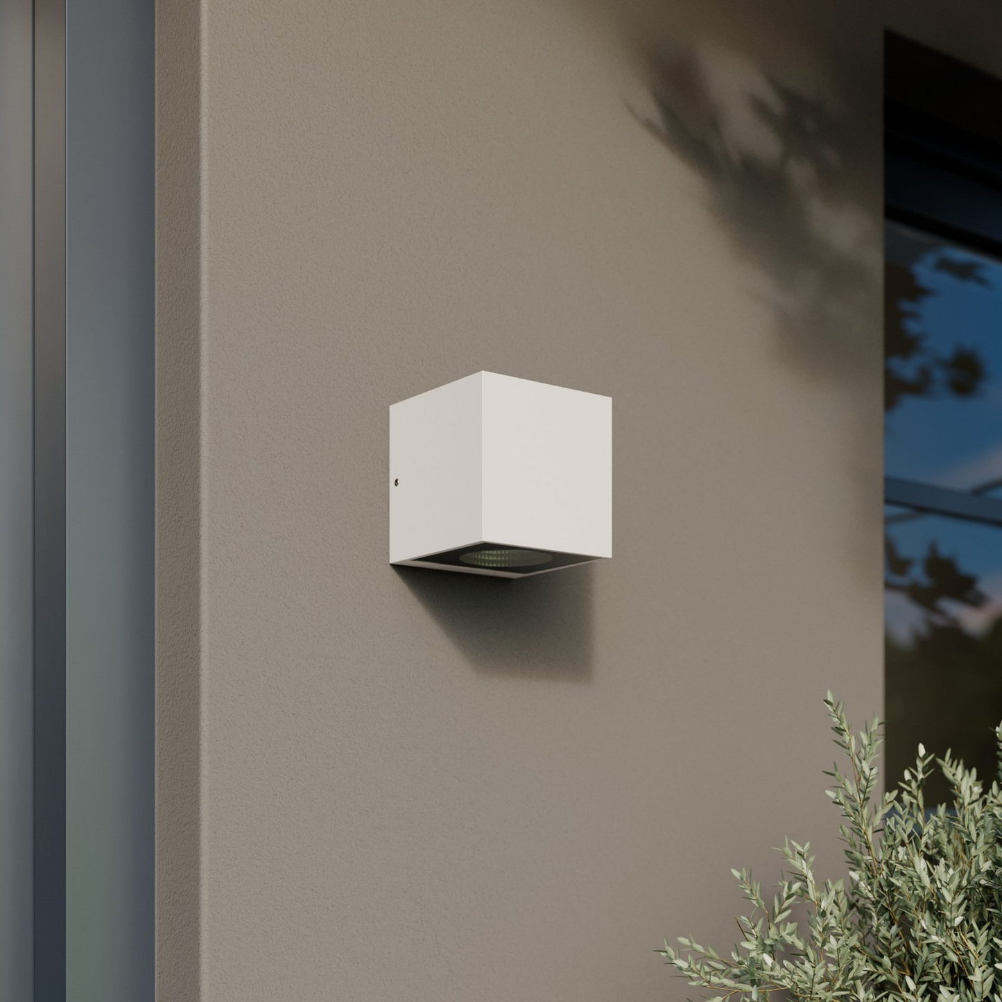 Arcchio Tassnim LED útivegglampi í B-flokki, veggljós, vegglampi, ljós, lampi, hvítur, 1 pera