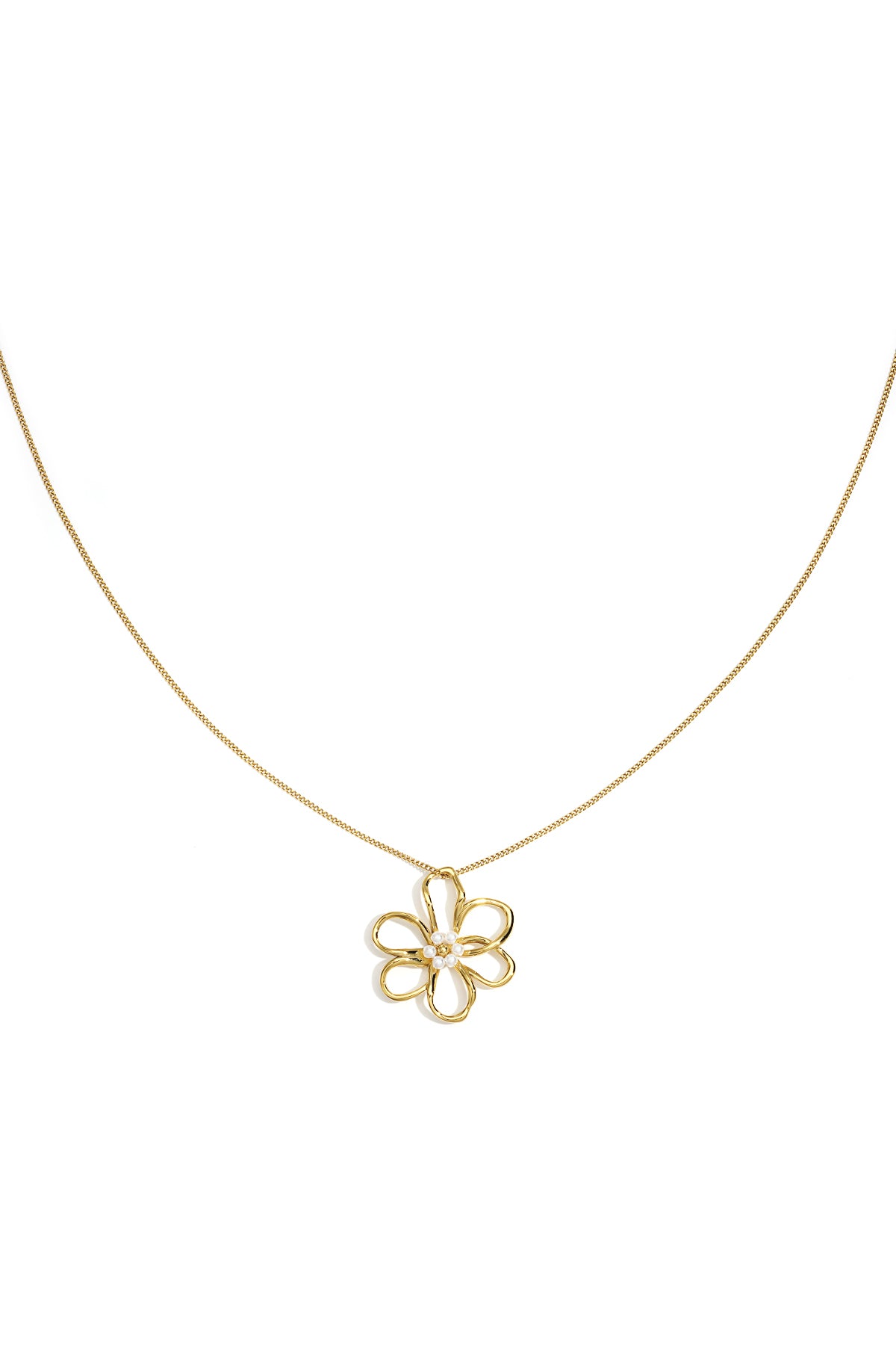 Edelstahl Lange Halsketten Blume Casual Täglich Einfache Serie frauen schmuck