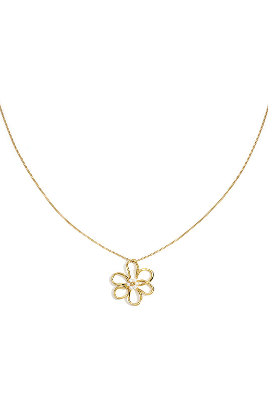 Edelstahl Lange Halsketten Blume Casual Täglich Einfache Serie frauen schmuck