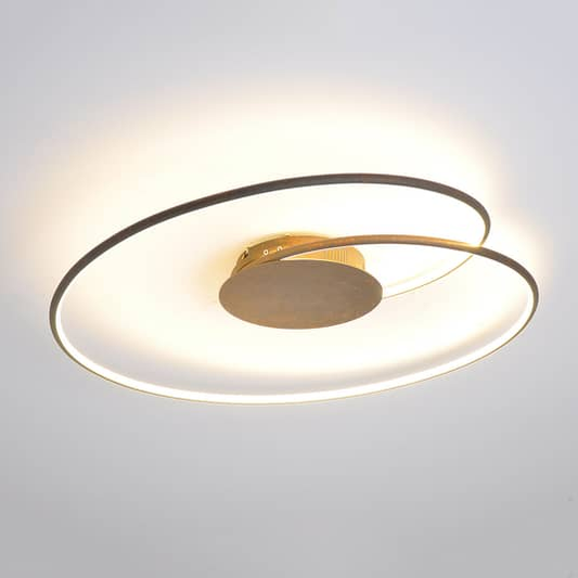 B-grade Lindby LED ceiling lamp, Joline, rust brown, 74 cm