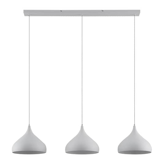 B-grade Lindby Elamira pendant light, ceiling lamp, hanging light, ceiling light, E27, 3-bulb, white 