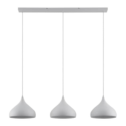 B-grade Lindby Elamira pendant light, ceiling lamp, hanging light, ceiling light, E27, 3-bulb, white 