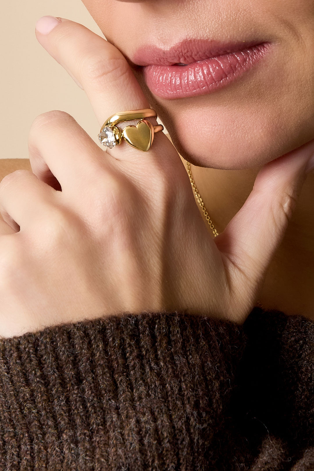 Edelstahl Edelstein Ringe Herz Casual Täglich Einfache Serie frauen schmuck