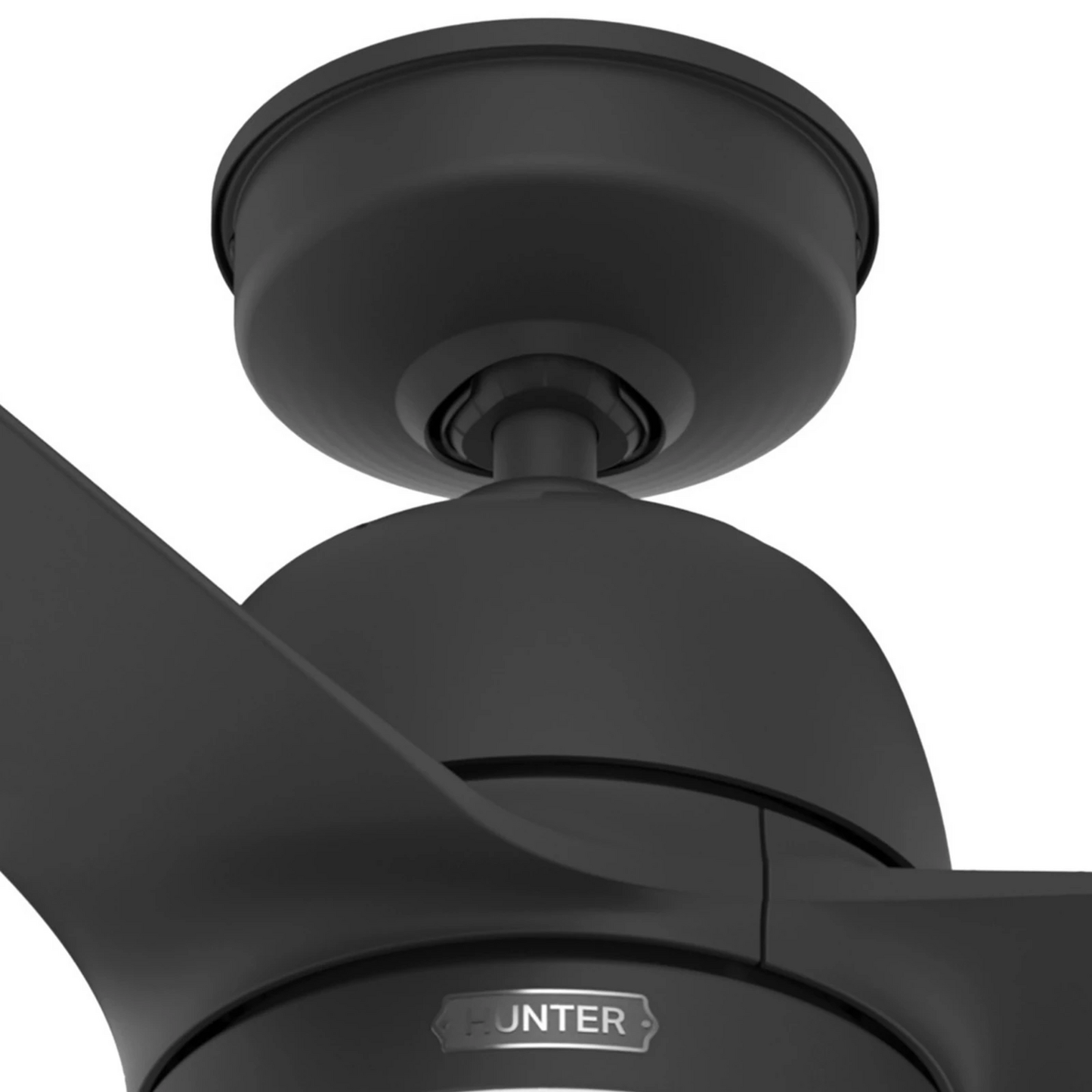 B-stock Hunter Sea Wave ceiling fan lamp IP44 black fan ventilator lamp