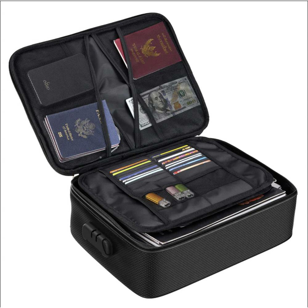 B-flokks Kh Security 370217 stór eldföst skjalataska eldþolin vatnsheld