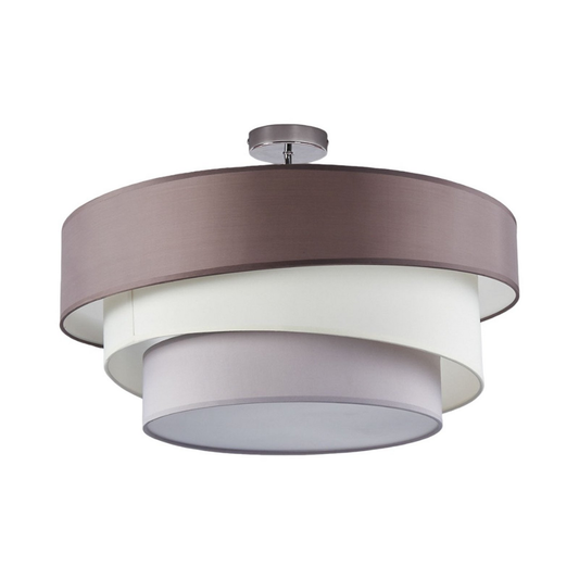 B-grade Lindby Melia ceiling light, 3-light, E27, brown/grey, 530 