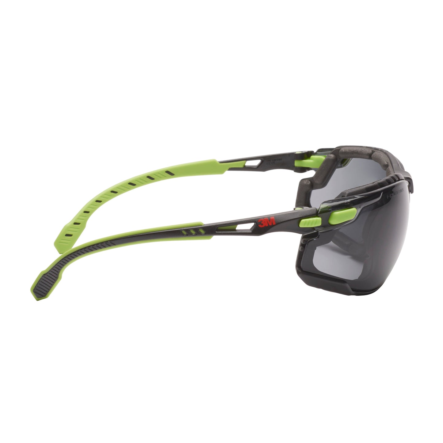 3M™ Solus™ Schutzbrille 1000, Scotchgard™ Protector Antibeschlag-Beschichtung, Grün/Schwarz mit aufsteckbarer Schaumstoffdichtung, graues Glas | Packung (1 Stück)