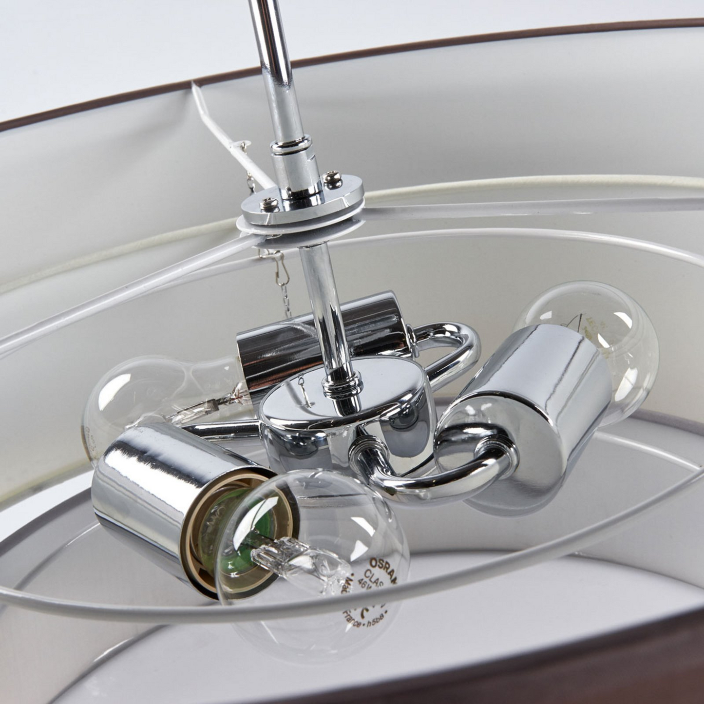 Lindby Melia loftljós í B-flokki, 3 ljós, E27, brúnt/grátt, 530 