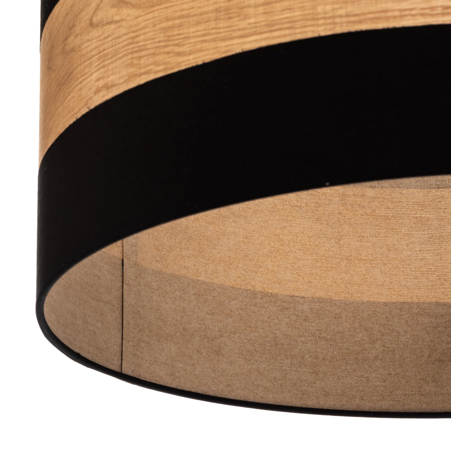 Loftljós Terra úr tré og efni, svart, í B-flokki. Loftlampi, ljós, kastari.