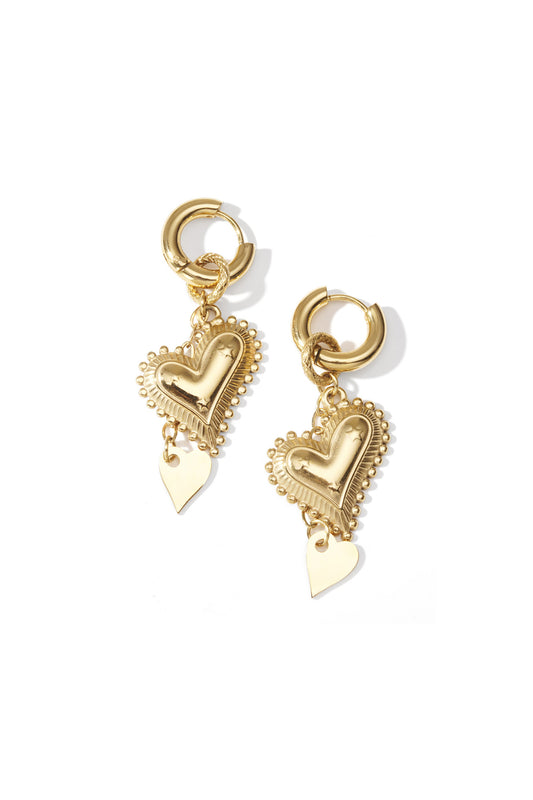Edelstahl Tropfen Ohrringe Herz Casual Täglich Einfache Serie frauen schmuck