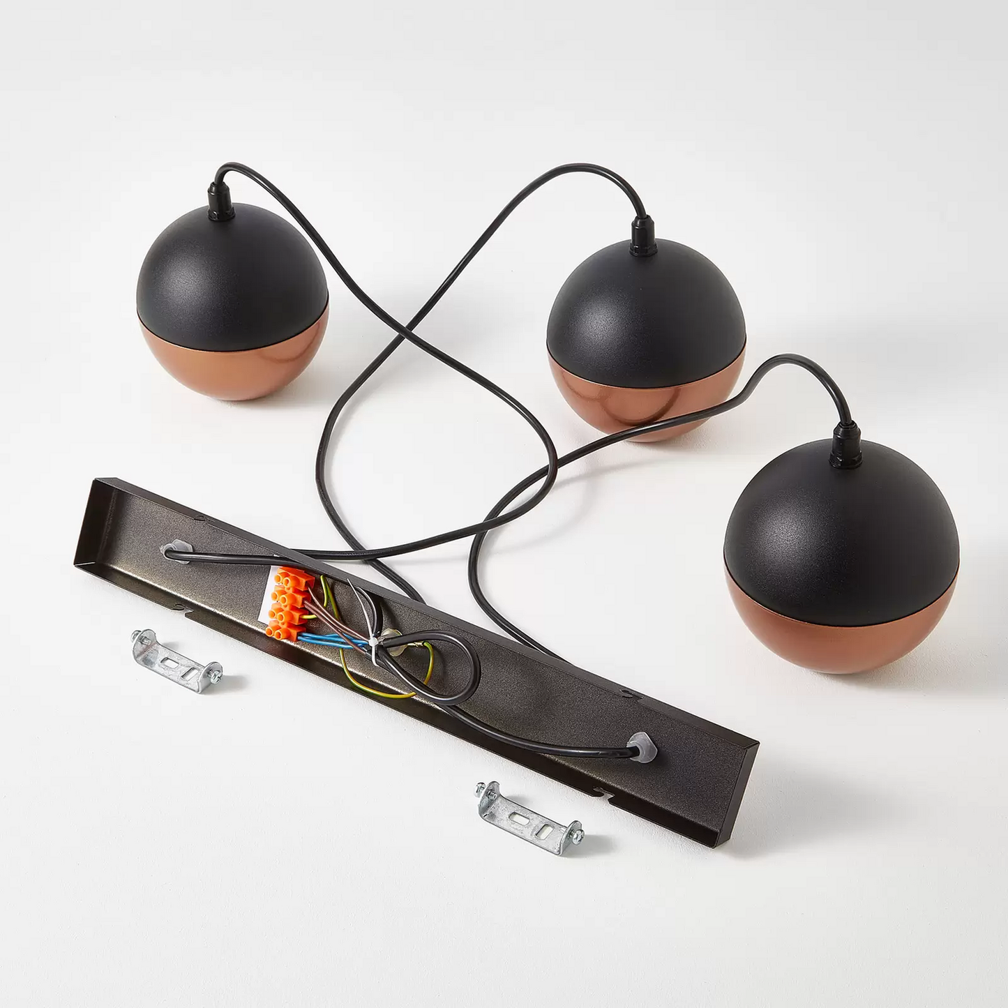 B-Ware Hängeleuchte Midnight In Schwarz/Kupfer Lang Hängelampe Lampe Leuchte Licht Gu10