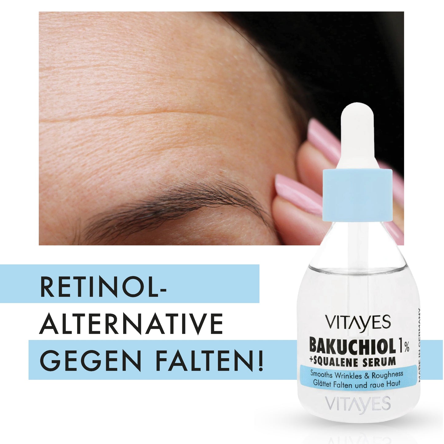 Bakuchiol 1% + Squalan Serum. Die Retinol-Alternative für Falten & Sensible Haut 30 ml