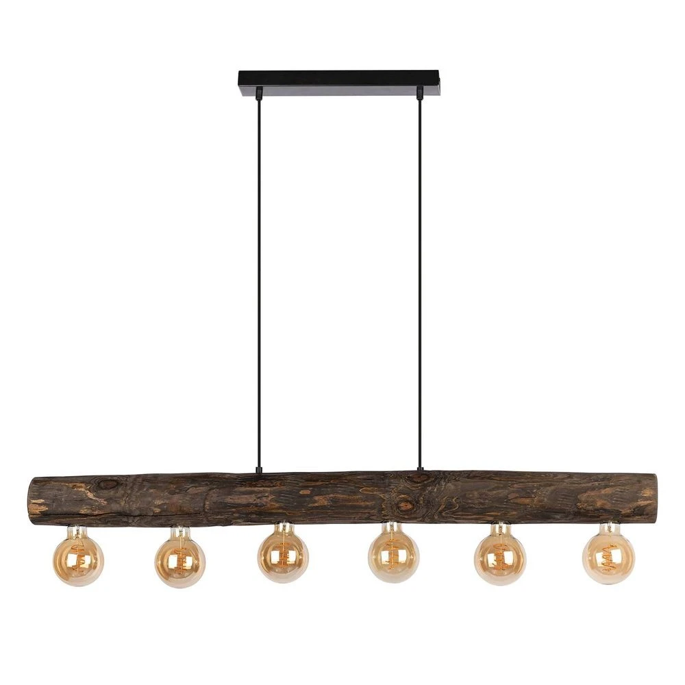 B-lager Envostar Beam hengilampi 6 perur furu dökk hengilampi spotlampi