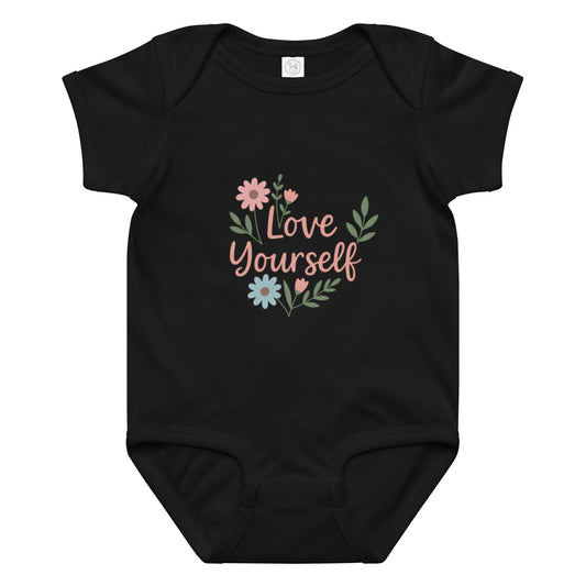 Baby-Body mit „Love Yourself“-Motiv – weich, liebevoll & bequem für jeden Tag!