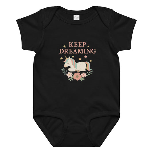 Baby Jersey-Body mit Einhorn-Motiv – Weich, sicher und rundum bequem!