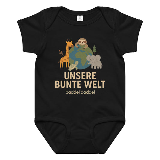 Babybody Unsere bunte Welt – Farbenfroh & bequem im Baddeldaddel Design