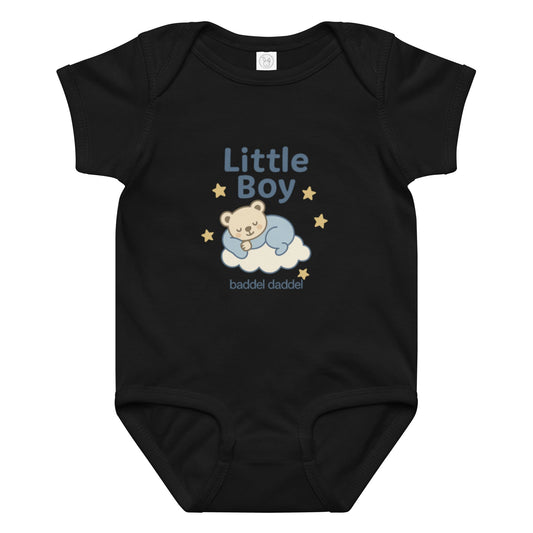 Baby-Body Schlaf-Motiv Little Boy im Baddeldaddel Design – weich, gemütlich und traumhaft niedlich!
