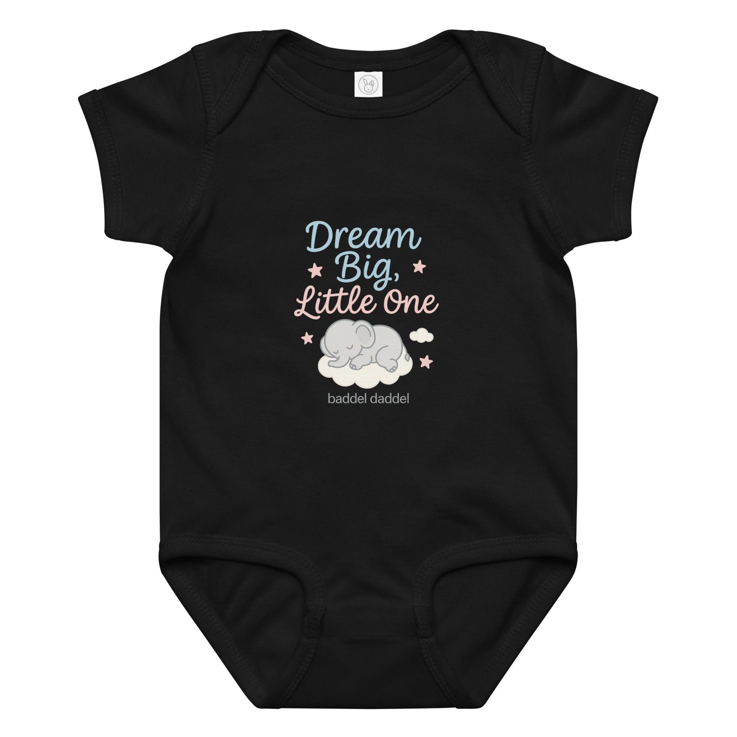 Baby-Body Dream Big Little One mit Elefant – Kuschelweich im Baddeldaddel Design!
