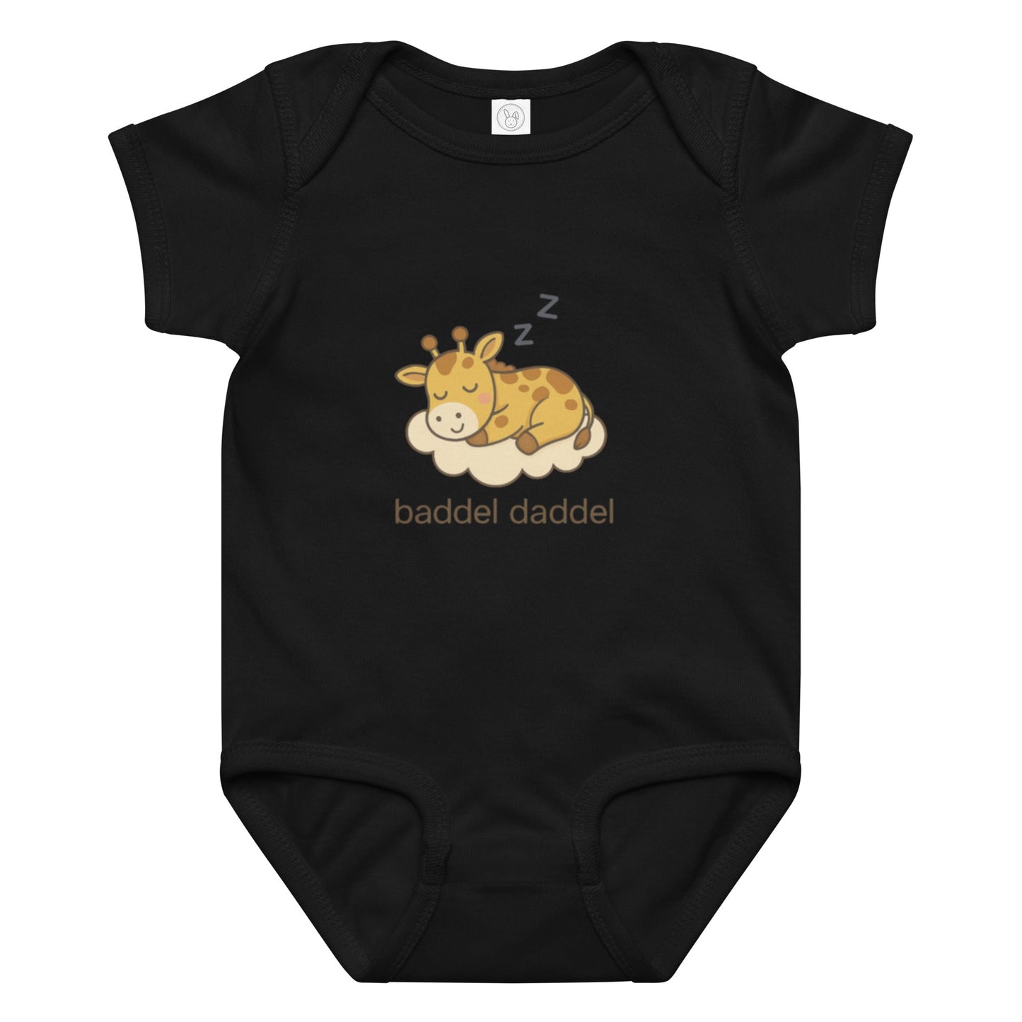 Baby-Body Schlafende Giraffe – bequem & süß im Baddeldaddel Design!