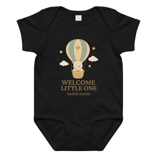 Baby-Body Welcome Little One – mit Heißluftballon & Baddeldaddel Design!