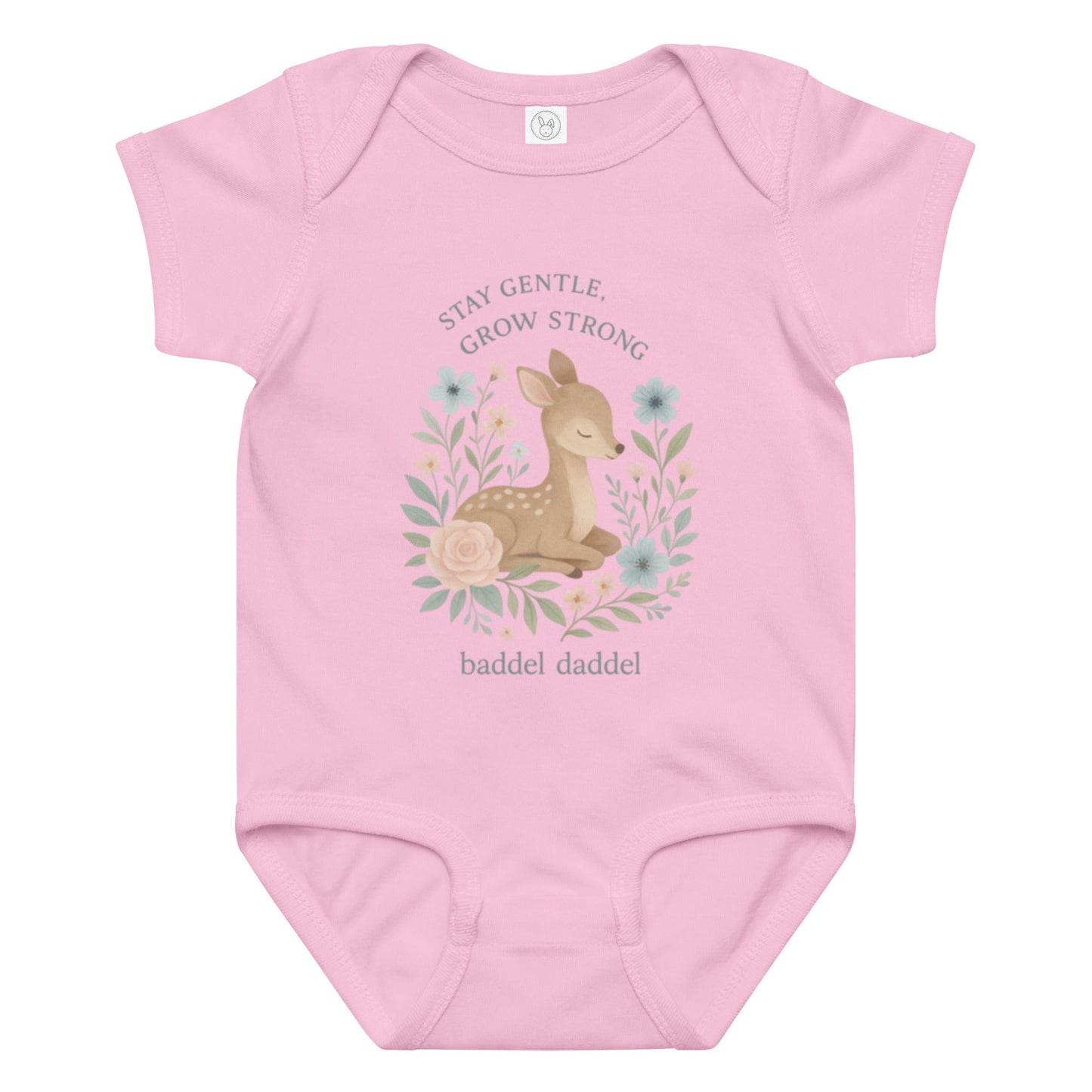 Babybody Reh-Motiv – Naturlieb & weich im Baddeldaddel Design